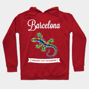 BARCELONA GAUDI LIZARD - Red Hoodie